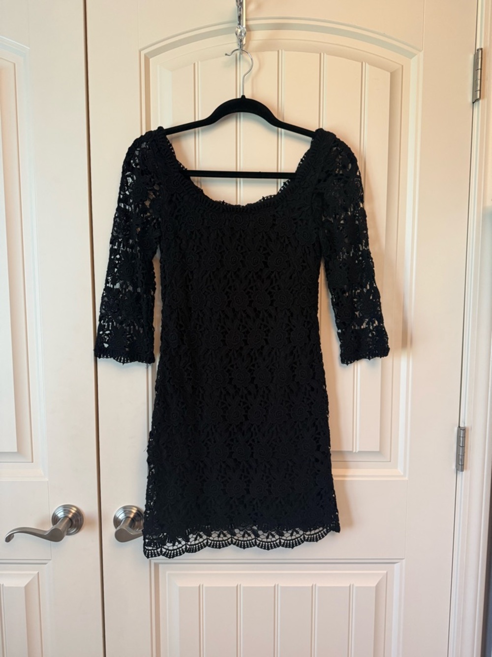 White House Black Market Black Lace Mini Dress